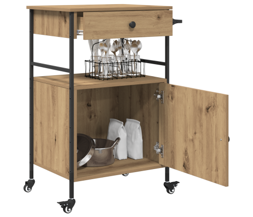 Virtuves Rati Amatniecības Ozols 56X43X89.5 Cm Inženierētās Koksnes Vidaxl