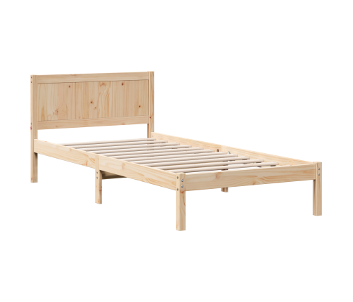 Viens Priedes Koka Gultņu Rāmis Dabīgs Cieta Priede 90 X 200 Cm Vidaxl