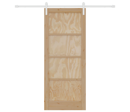 Bīdāmās Durvis Ar Aparatūras Komplektu 83X202 Cm Masīvkoks Priede Vidaxl