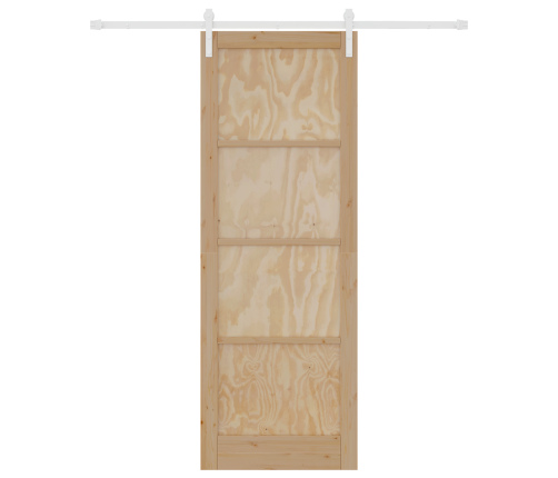 Bīdāmās Durvis Ar Detaļu Komplektu 83X232 Cm Masīvs Priežu Koks Vidaxl