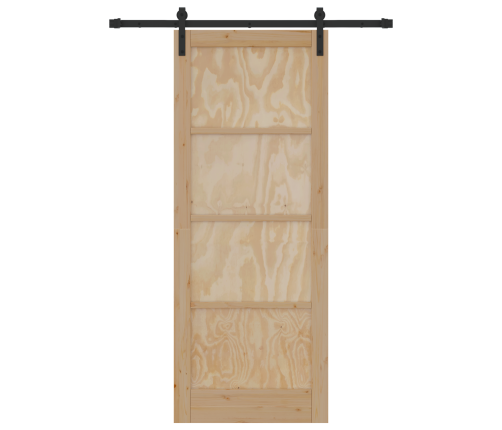 Bīdāmās Durvis Ar Aprīkojuma Komplektu 83X211 Cm Ciets Priežu Koks Vidaxl