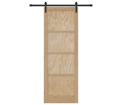 Bīdāmās Durvis Ar Aparatūras Komplektu 83X232 Cm Cietais Koks Priežu Vidaxl