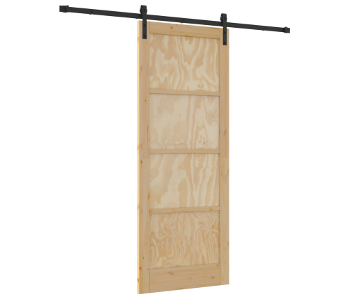 Bīdāmās Durvis Ar Aparatūru 83X211 Cm Cieta Priedes Vidaxl