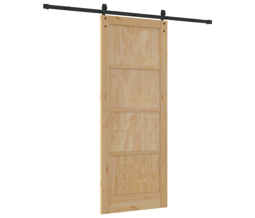 Bīdāmās Durvis Ar Aparatūru 83X211 Cm Cieta Priedes Vidaxl