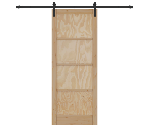 Bīdāmās Durvis Ar Aparatūru 83X211 Cm Cieta Priedes Vidaxl