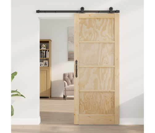 Bīdāmās Durvis Ar Aparatūras Komplektu 'Orkdal'masīvkoks Priežu Vidaxl