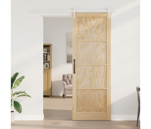 Bīdāmās Durvis Ar Aparatūras Komplektu 83X232 Cm Cieta Priede Vidaxl