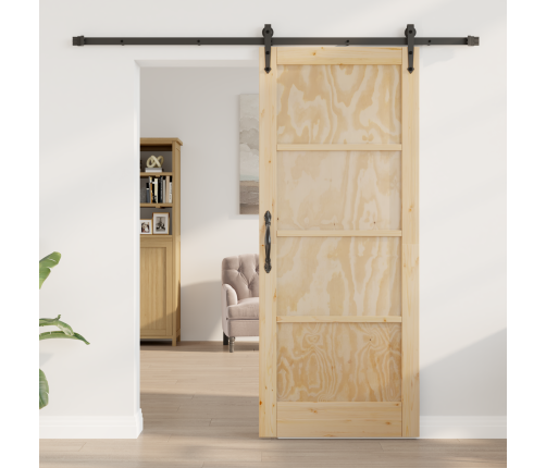 Bīdāmās Durvis Ar Sastāvdaļu Komplektu 'Orkdal'no Masīvkoka Priedes Vidaxl