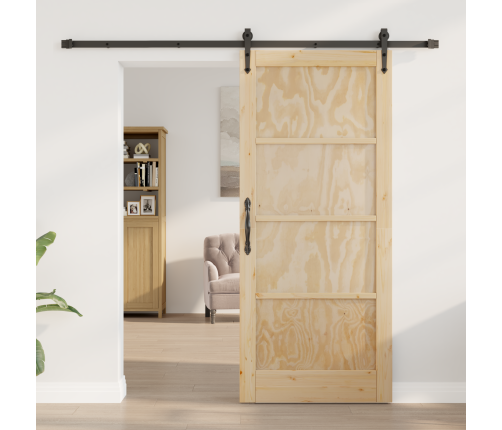 Bīdāmās Durvis Ar Aksesuāru Komplektu 'Orkdal'masīvkoka Priede Vidaxl