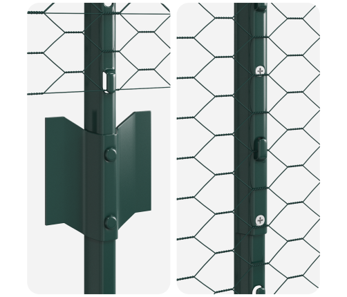 Žogu Stabi 5 Gab. U-Kanāla Zaļš 100 Cm Tērauds Vidaxl