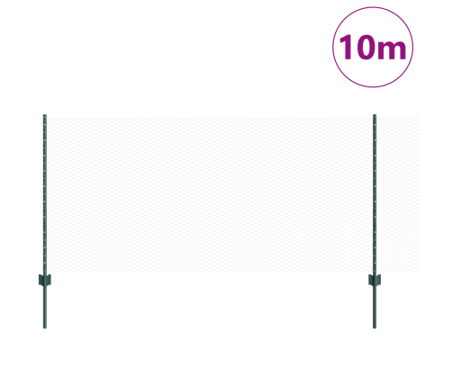 Žogu Stabi 5 Gab. U-Kanāla Zaļš 100 Cm Tērauds Vidaxl