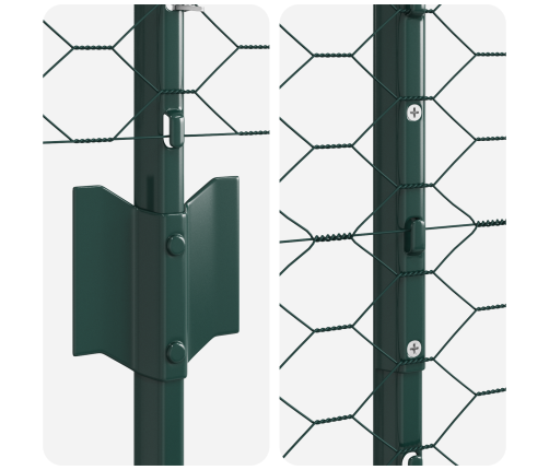 Žogu Stabi 5 Gb U-Kanāla Zaļi 100 Cm Tērauds Vidaxl