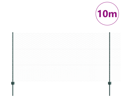 Žoga Stabi 5 Gab. U-Veida Kanāls Zaļš 120 Cm Metāls Vidaxl