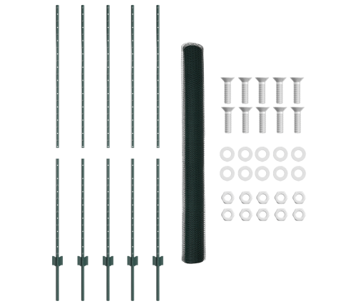 Žoga Stabi 5 Gabali U-Kanāls Zaļš 160 Cm Tērauds Vidaxl