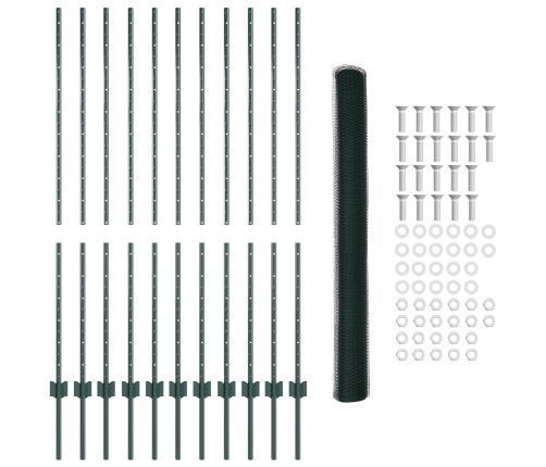 Žoga Stabi 11 Gab. U-Kanalizācija Zaļa 140 Cm Tērauds Vidaxl