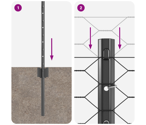 Žogu Stabi 5 Gab. U-Kanāls Pelēks 60 Cm Tērauds Vidaxl