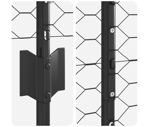 Žogu Stabi 10 Gabali U-Kanāls Pelēki 120 Cm Tērauds Vidaxl