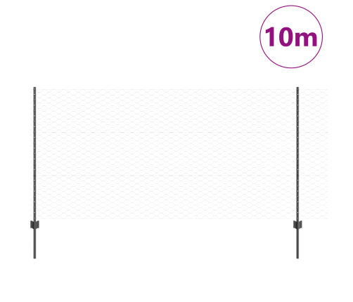 Žogu Stabi 10 Gabali U-Kanāls Pelēki 120 Cm Tērauds Vidaxl