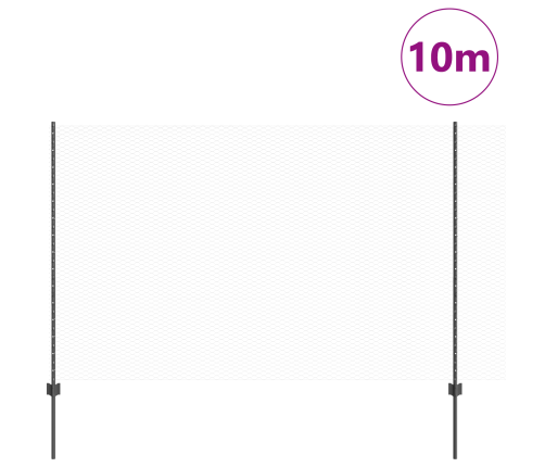 Žogu Stabi 10 Gab U-Kanāls Pelēks 150 Cm Tērauds Vidaxl