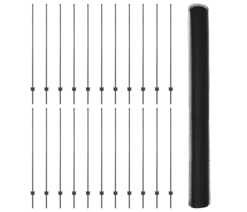 Žogu Stabi 22 Gab. U-Kanāls Pelēks 150 Cm Tērauds Vidaxl