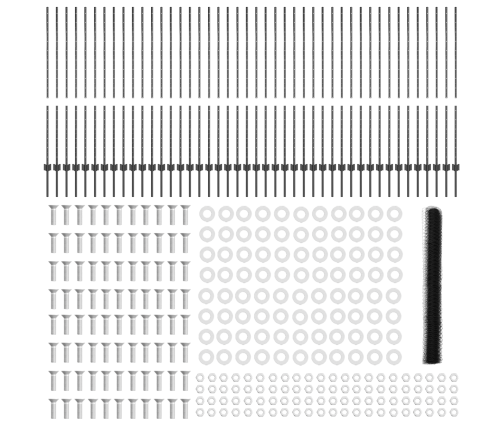 Žogu Stabi 22 Gab. U-Kanāls Pelēks 140 Cm Tērauds Vidaxl