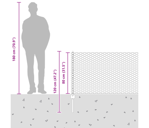 Žogakonstrukcija 5 Gab. U-Kanāls 80 Cm Cinkots Tērauds Vidaxl