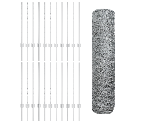 Žogstabi 11 Gab. U-Kanāls 80 Cm Cinkots Tērauds Vidaxl