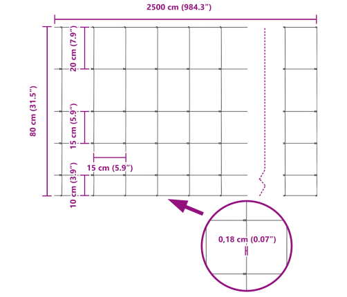 Žoga Stabi 11 Gab. U-Kanāls 80 Cm Cinkots Tērauds Vidaxl