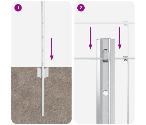 Žoga Stabi 11 Gab. U-Kanāls 80 Cm Cinkots Tērauds Vidaxl