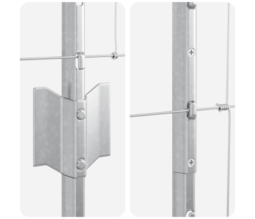 Žogu Stabi 22 Gab. U Kanāla 100 Cm Galvanizēts Tērauds Vidaxl