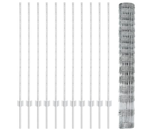 Žogu Stabi 22 Gab. U-Kanāls 120 Cm Cinkots Tērauds Vidaxl