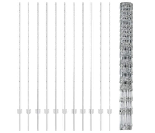 Žogu Stabi 22 Gab. U-Kanāls 150 Cm Cinkots Tērauds Vidaxl