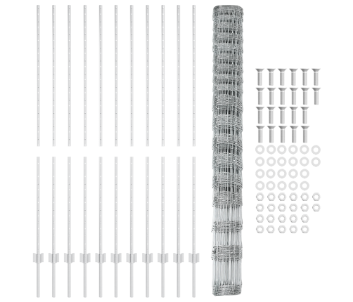 Žogu Stabi 22 Gab. U-Kanāls 150 Cm Galvanizētā Tērauda Vidaxl