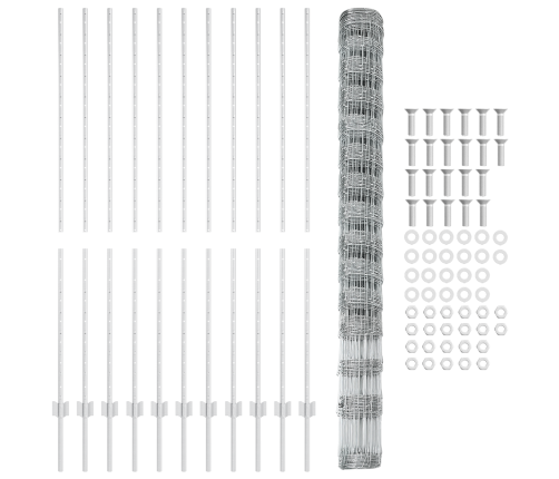 Žogu Stabi 22 Gabali U-Kanāls 160 Cm Galvanizēts Tērauds Vidaxl