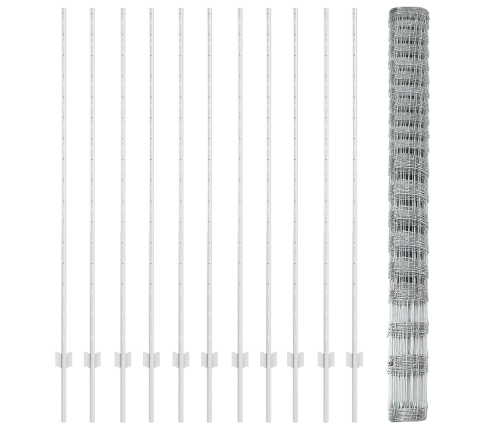 Žogu Stabi 22 Gab. U-Kanāls 160 Cm Galvanizēts Tērauds Vidaxl