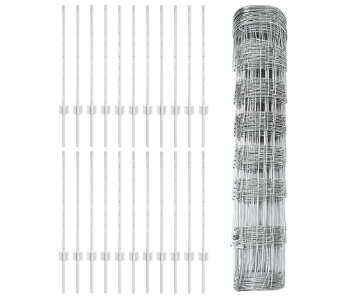 Žogu Stabi 11 Gab. U-Veida Kanāls 80 Cm Galvanizēts Tērauds Vidaxl