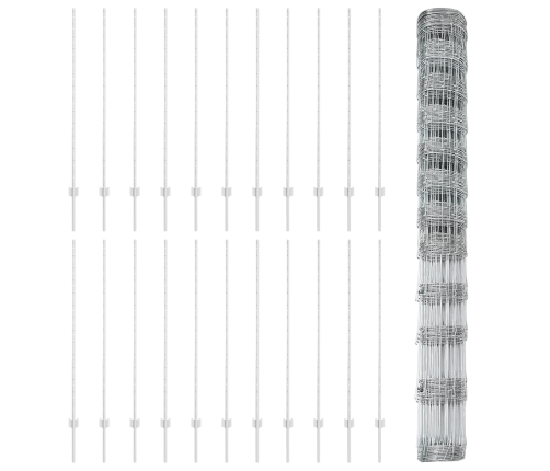 Žogu Stabi 22 Gab. U-Veida Kanāls 140 Cm Cinkots Tērauds Vidaxl