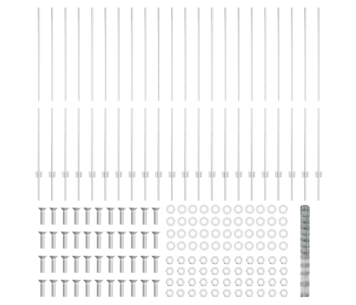 Žogu Balsti 22 Gab U-Kanāls 150 Cm Cinkots Tērauds Vidaxl