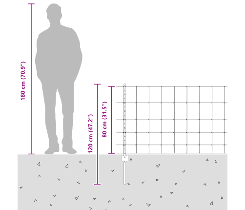 Žogu Stabi 11 Gab. U-Veida Kanāls 80 Cm Cinkots Tērauds Vidaxl