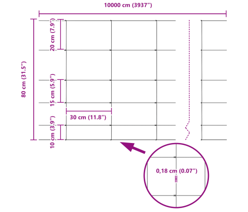 Žoga Stabi 11 Gab. U-Kanāls 80 Cm Cinkots Tērauds Vidaxl