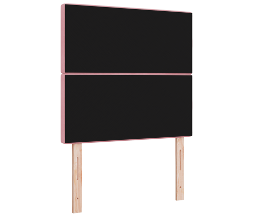 Vidaxl Led Galvas Balsts Rozā 90 Cm Samts