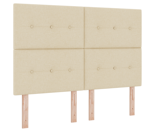 Zābaku Gultas Ar Matrača Krāsu Krēmkrāsā 140X200 Cm Audums Vidaxl