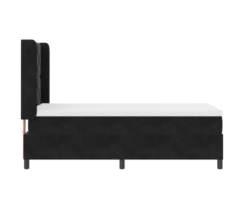 Vieta Mīkstais Gulta Ar Matraci Melna 90X190 Cm Samts Vidaxl