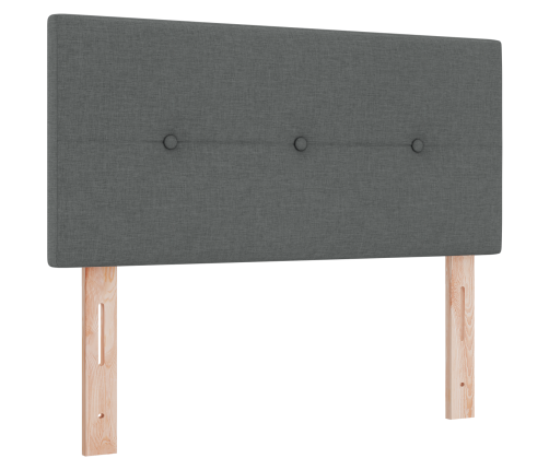 Vidaxl Kastes Atsperu Gulta Ar Matraci & Led Tumši Pelēks 120X200 Cm Audums