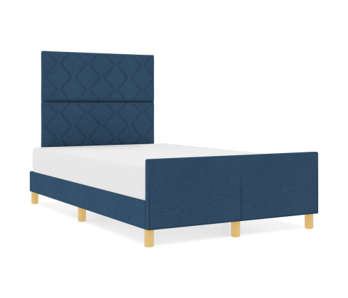 Zils Gultas Rāmis 120X200 Cm Audums Vidaxl