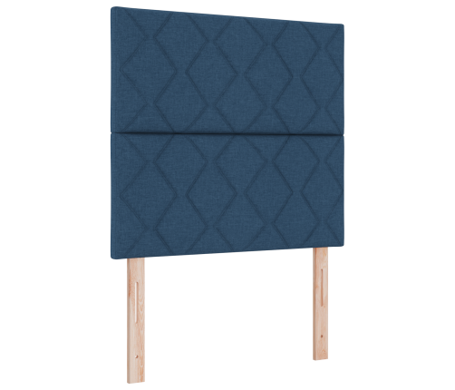 Zils Gultas Rāmis 120X200 Cm Audums Vidaxl