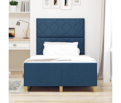 Zils Gultas Rāmis 120X200 Cm Audums Vidaxl