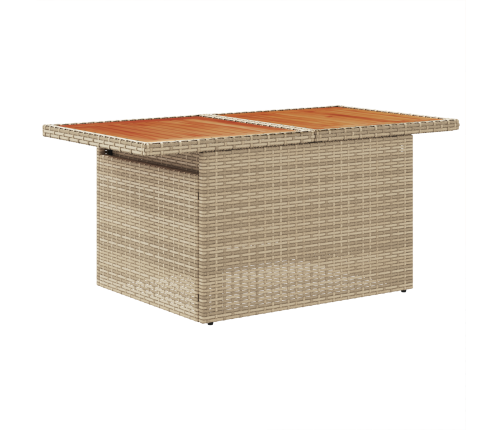 11 Gabalu Dārza Dīvānu Komplekts Ar Spilveniem - Bēšs Poli Rotangpalma Akācija Vidaxl