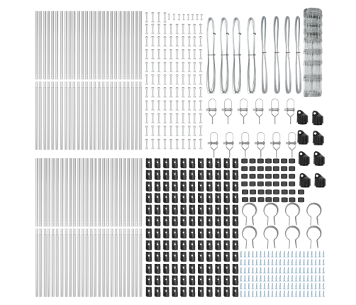 Žogs 1X100 M Cinkots Tērauds Vidaxl