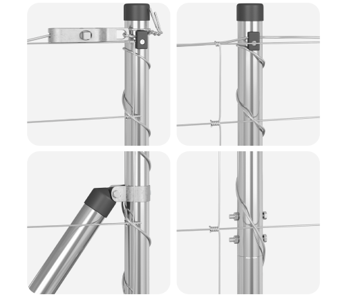 Žogs 1.6X25 M Cinkota Tērauda Vidaxl